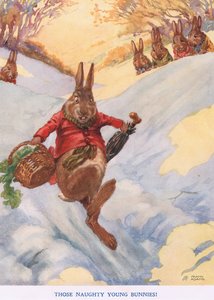 「それらのいたずらな若いバニー！」、1930年代頃 作： Frank Adams